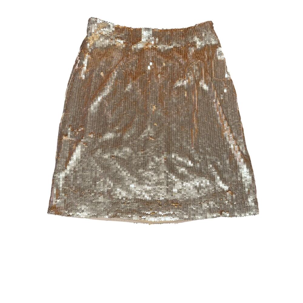 Sherri Hill Gold Sequin Mini Skirt Size 4